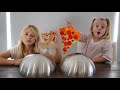 Everleigh and Posie Play Gummy Food VS Real Food Challenge
