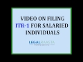 How to file ITR-1for Salaried Individuals
