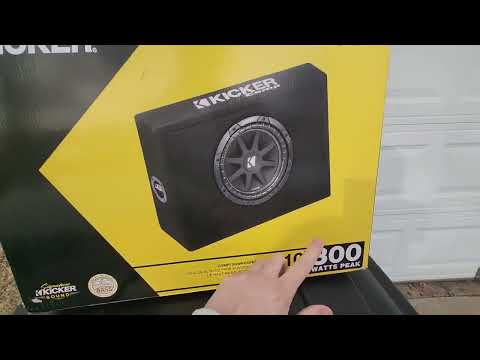 KICKER 43TC104 Comp 10 Subwoofer in Thin Profile Sub Box Enclosure Review