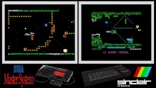 SMS vs ZX Spectrum : R-Type (Side by side comparison)
