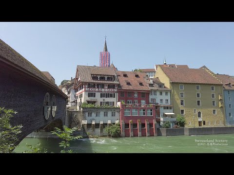 4K Baden Old Town Aargau SWITZERLAND スイス