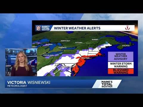 Tracking Nor'easter Impacts across Maine on Monday 2/23