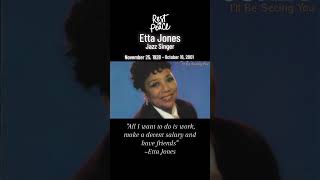 Remembering Etta Jones #jazzsinger #ettajones #etta