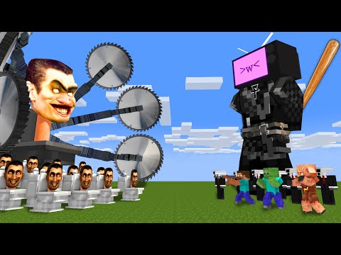 MineBattle - SKIBIDI TOILET vs TV WOMAN -Monster School Minecraft Animation