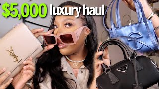 $5,000 Luxury Haul 2021 | Prada Nylon, Burberry B Motif Sunglasses, YSL Kate medium & more!