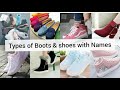 Types of Boots and shoes with Names for girls and women ll Latest boots & shoes Designs
