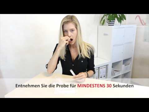 Probenentnahme für einen Gentest - Speichelprobe