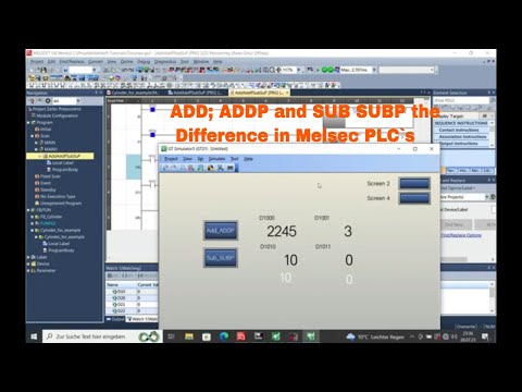 ADD ADDP SUB SUBP the difference in Mitsubishi Melsec PLC