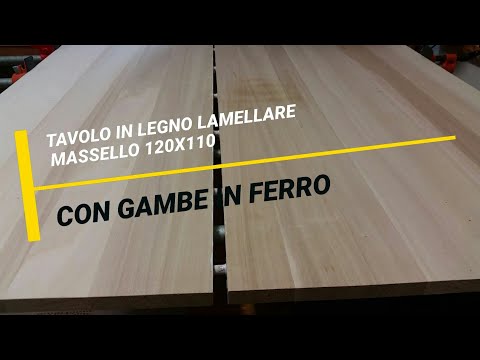 TAVOLO IN PIOPPO LAMELLARE MASSELLO