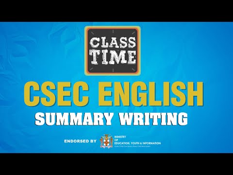 CSEC English Summary Writing February 11 2021