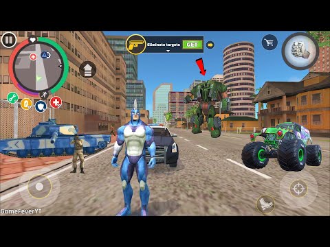 Rope Hero: Vice Town (Rope Hero with Monster Truck) BD 100 Assault Machine - Android Gameplay HD