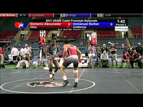 Cadet Freestyle 171 - Domenic Abounader (OH) vs. Immanual Barber (CA)