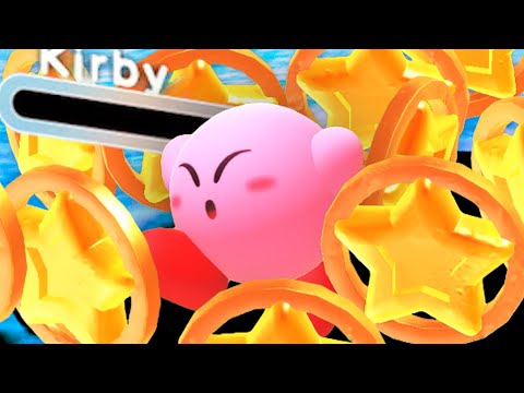 Kirby but if he gets a coin he INSTANTLY dies and its really sad because watching Kirby die is sad