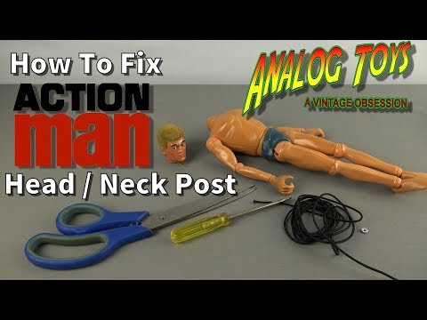 So reparieren Sie Vintage Action Man Köpfe / Halspfosten - Palitoy Eagle Eye VAM