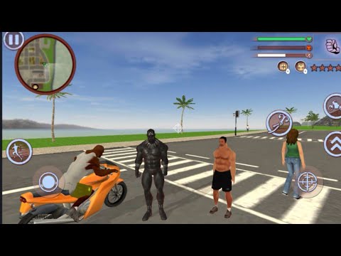 Black Panther Rope Hero Vice Town Crime Simulator #10 - Android Gameplay