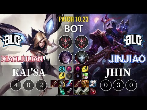 BLG xiaoliulian Kai'Sa vs BLG Jinjiao Jhin Bot - KR Patch 10.23