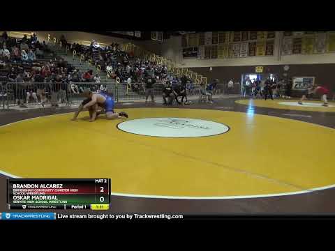 285 Lbs Round 2 - Oskar Madrigal, Servite High School Wrestling Vs Brandon Alcarez, Birmingham Com