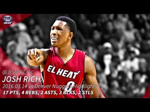 2016.03.14 vs Denver Nuggets Josh Richardson Highlights, 20 pts