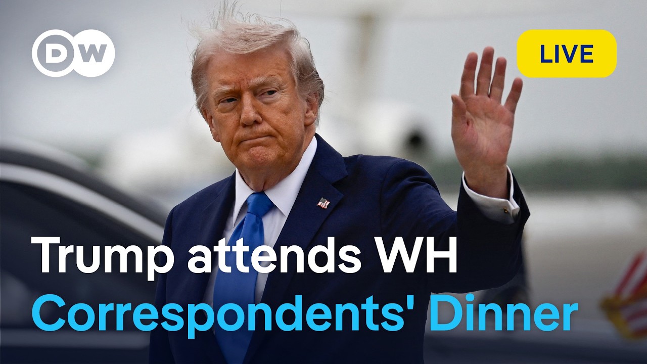 Donald Trump attends correspondents' dinner for first time as president | DW News
