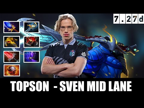 Topson - Sven MID | 7.27d Update patch |  Dota 2 Butterfly | MMR GAMEPLAY #1