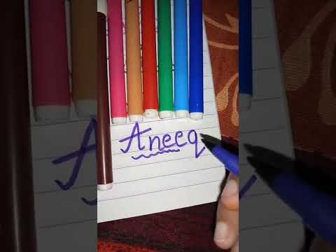 writing the A name Aneeq#shortvideo