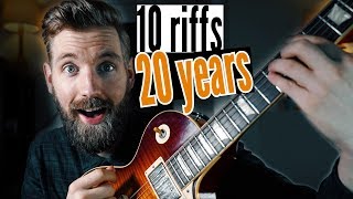 Video thumbnail of "10 AWESOME riffs that taught me guitar (easy to hard)"