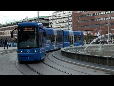 Cidade de Estocolmo Spårväg - Nova linha de bonde UHD 4K