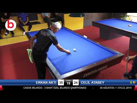 ERKAN AKTI & CELİL ATABEY Bilardo Maçı - NİĞDE CADDE BİLARDO - 3 BANT ÖZEL BİLARDO ŞAMPİYONASI 2019-4.TUR