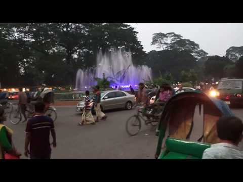 Birds in  Sky & Lighting water fountain