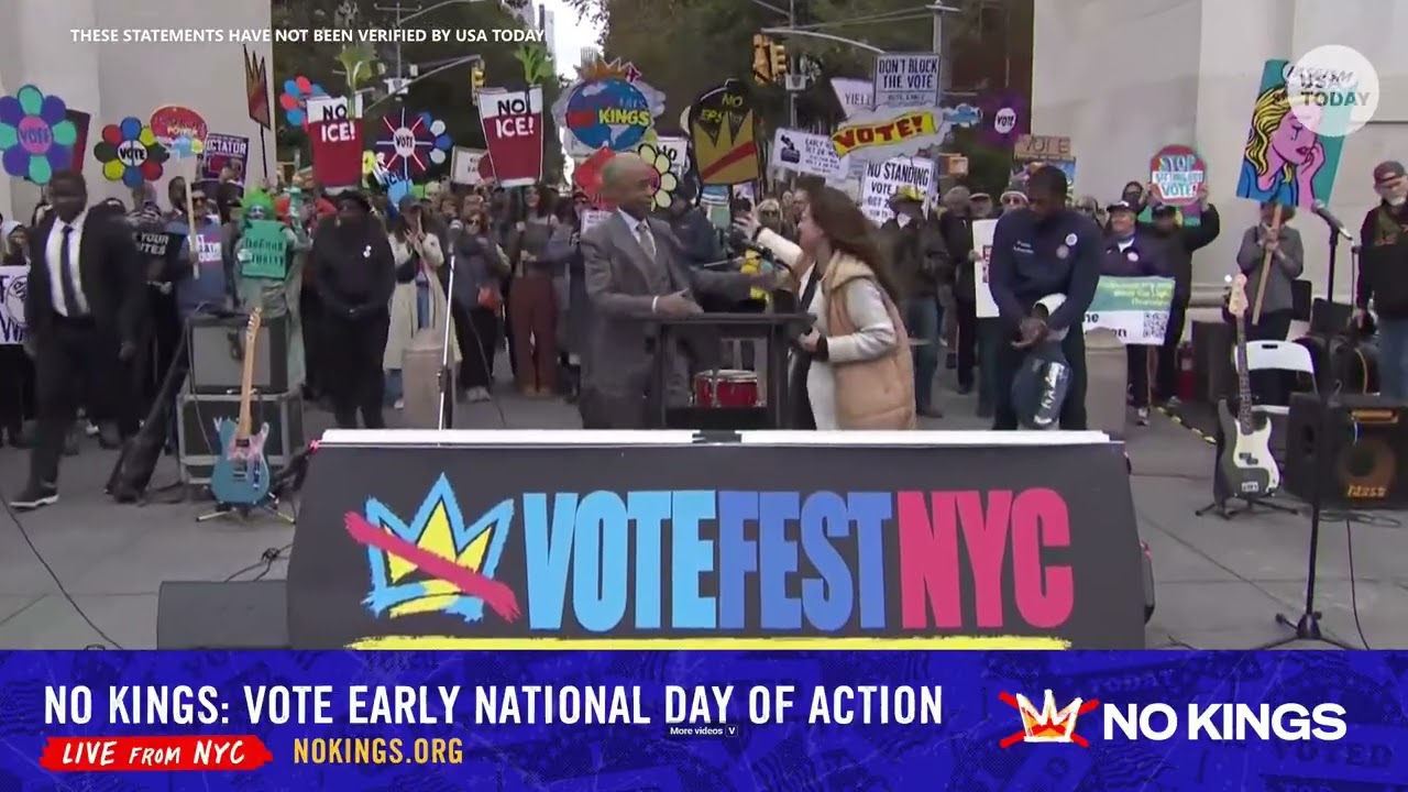 No Kings protests: Jim Acosta speech in in DC and Al Sharpton speech in NYC blast Trump policies