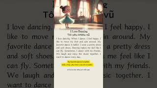 I love dancing  -  luyện đọc tiếng anh mỗi ngày  #youtubeshorts #đọc #english #hoctienganh