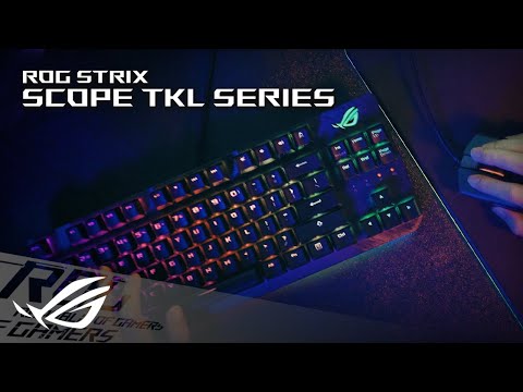 ゲーミングキーボード ROG Strix Scope TKL(銀軸) ブラック/グレー X802STRIXSCOPETKLSVJ [USB /有線]