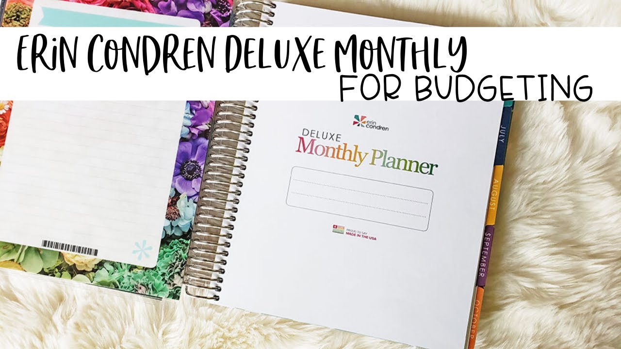 How to Use the Erin Condren Deluxe Monthly Planner for Budgeting