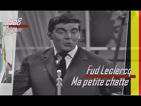 eurovision 1958 Belgium 🇧🇪 Fud Leclercq - Ma petite chatte ᴴᴰ