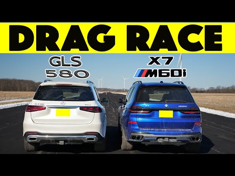 Thumbnail for 2024 BMW X7 M60i vs 2024 Mercedes Benz GLS580 AMG: A Surprisingly Close Drag Race. by BMW X7