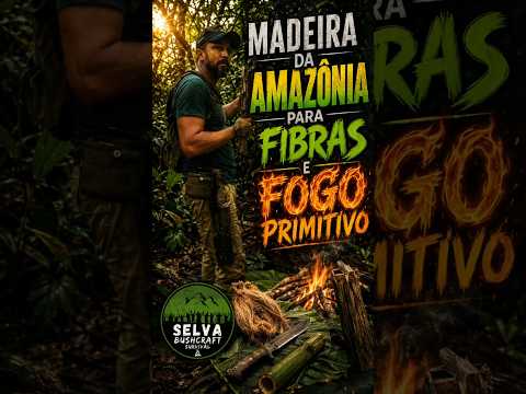 EXPERIÊNCIA REAL NA SELVA AMAZÔNICA: Envira Verde a Madeira para Fibras e Fogo Primitivo