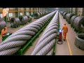 How Giant Steel Cables Are Made In Massive Production Line Over 10 000 Feet In Length