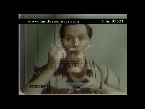 Caravan picnic in the early 1950's.  Archive film 95521