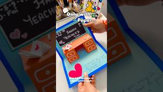 Make a STUNNING Teacher's Day Card with Just Paper 😱 #teachersday #shorts