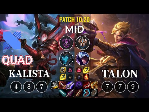 DRX Quad Kalista vs Talon Mid - KR Patch 10.20