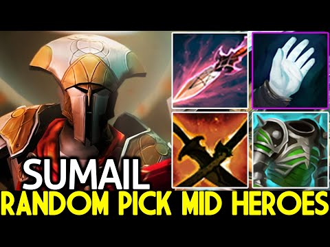 SUMAIL [Omniknight] Random Pick Mid Heroes with Super Slow Build Dota 2
