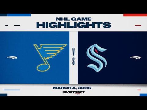 NHL Highlights | Blues vs. Kraken - March 4, 2026