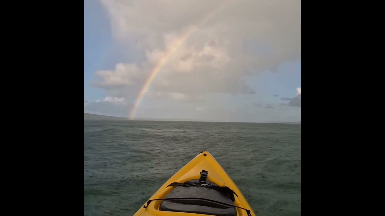 Rainbow! #rainbow #kayak #rain #newzealand