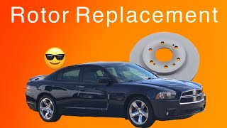 How To Replace Front Brake Rotors | Dodge Charger Challenger Chrysler 300