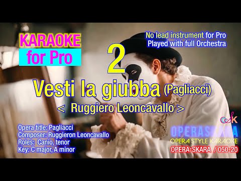 Vesti la giubba/Pagliacci Karaoke, Ruggero Leoncavallo, Full Orchestra/ no lead instrument for Pro