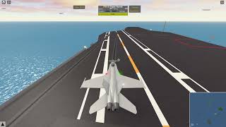 How to catapult launch and land on the USS Carrier! || PTFS Roblox