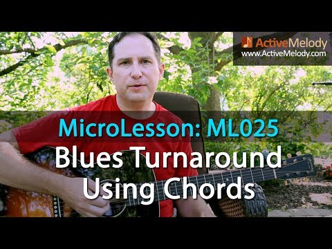 Learn a Blues Turnaround in the key of A (Easy to Transpose) - Guitar Lesson - ML025