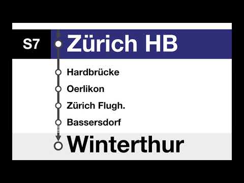 ZVV / SBB Ansagen - S7 Rapperswil – Zürich HB – Zürich Flughafen – Winterthur (Umleitung)