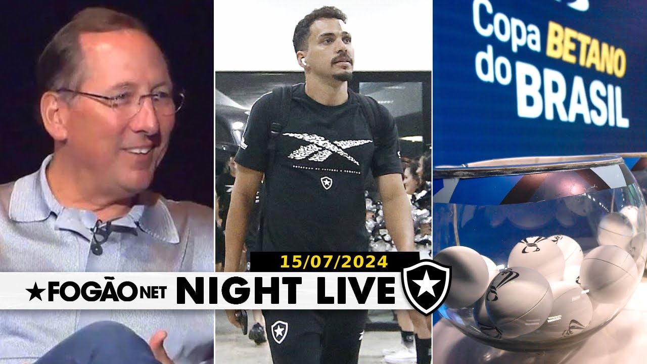 NIGHT LIVE | John Textor e novidades sobre CT no Botafogo; lesão de Eduardo; quem pegar na Copa do Brasil?