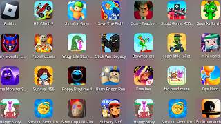 Roblox,Big Head Maze,Poppy Playtime 4,Mini World,BAN Monster Life Challenge 3,Stickman Archer.......